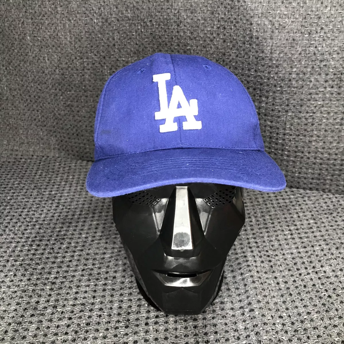 Vintage 90s LA Los Angeles Dodgers Blue Hat Cap Plain Logo