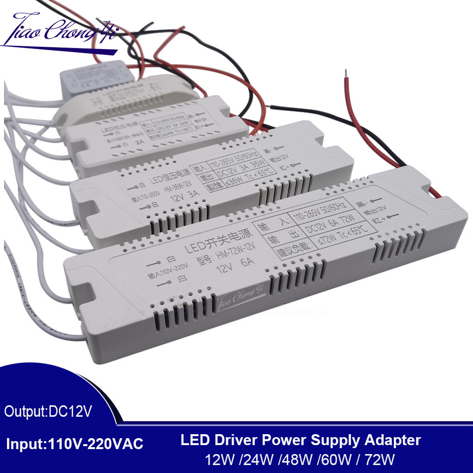 Coventry_Lights 12V DC Constant Current LED Driver - 3W To 60W Power Supply