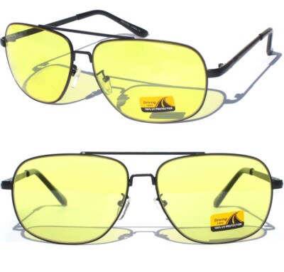 Night Driving Glasses - Yellow Lens Retro Square Glasses For Men & Women, UV400 Protection - View #4