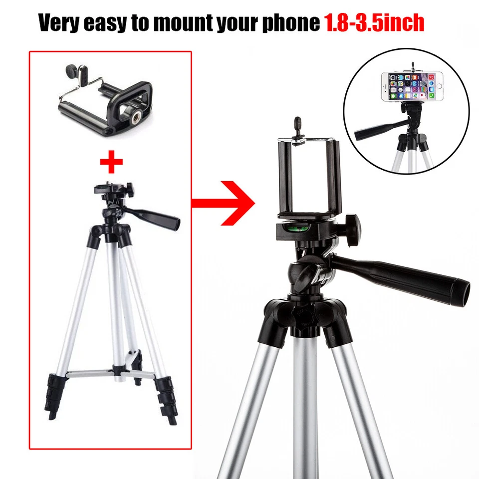 Professional Camera Phone Holder Tripod Stand for Smartphone iPhone Samsung+ Bag - Image 3 of 4