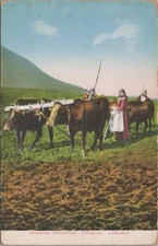 Postcard Jerusalem Israel Workers in Field 