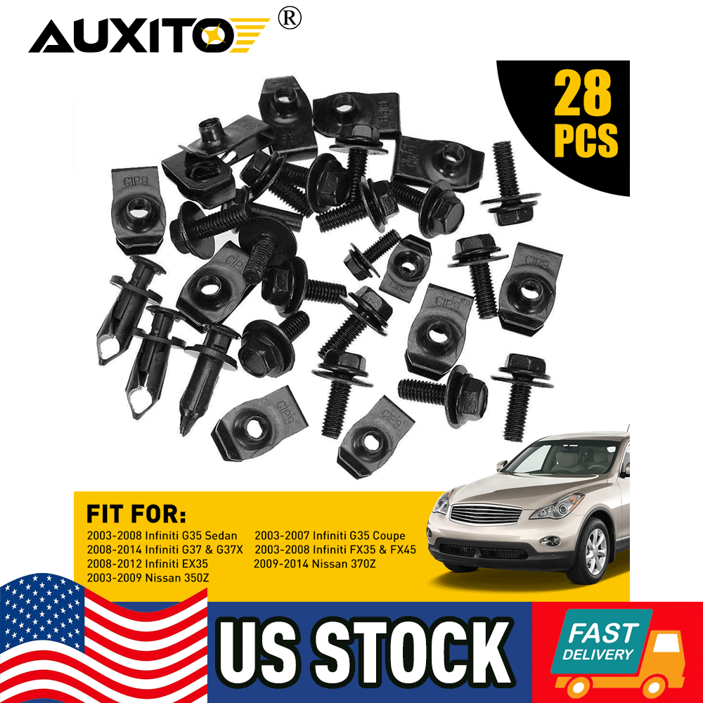 For Car Engine Splash Shield Body Bolts Screw Nut Fender Bumper - Foto 12