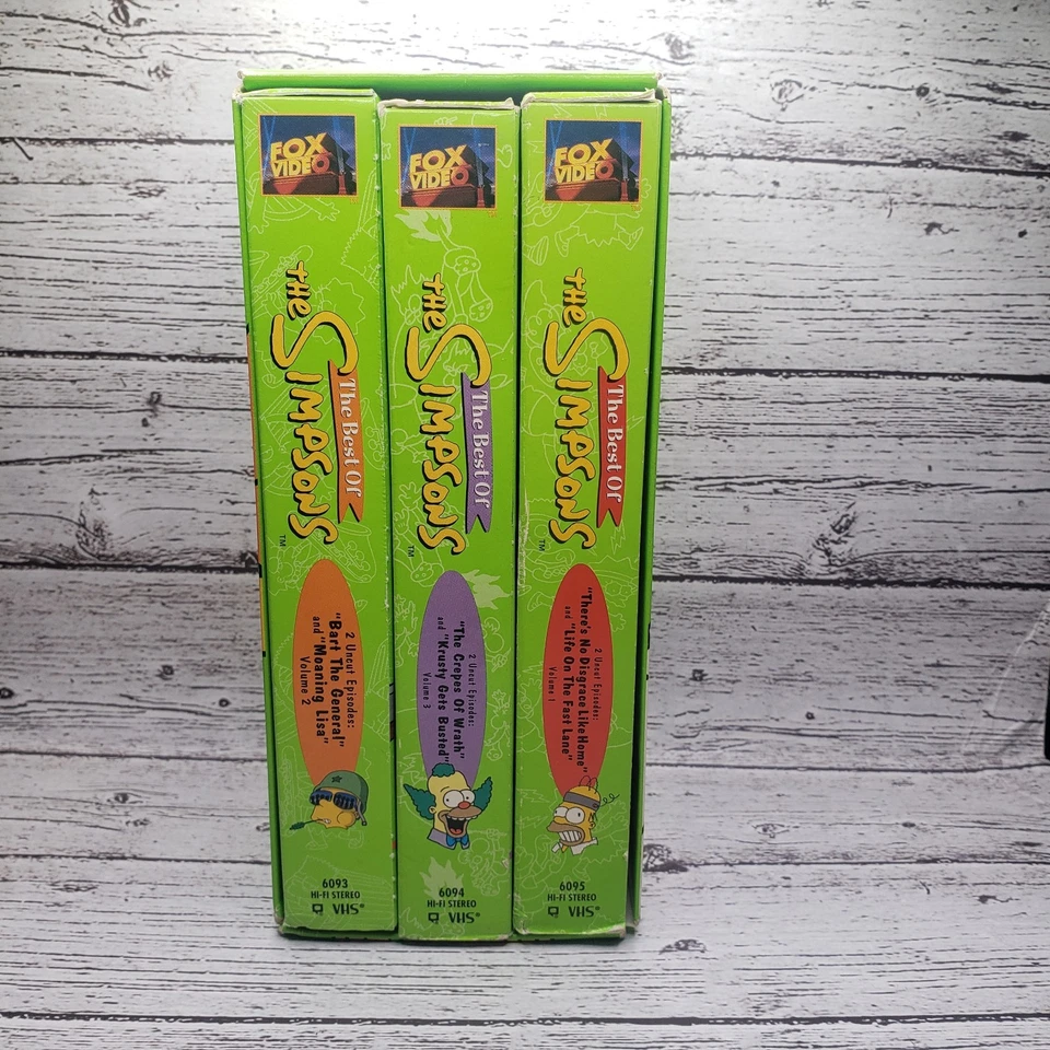 The Best of The Simpsons 1997 VHS Boxed Set 1 Volumes 1, 2 & 3 Fox Video Uncut! - Image 4 of 4