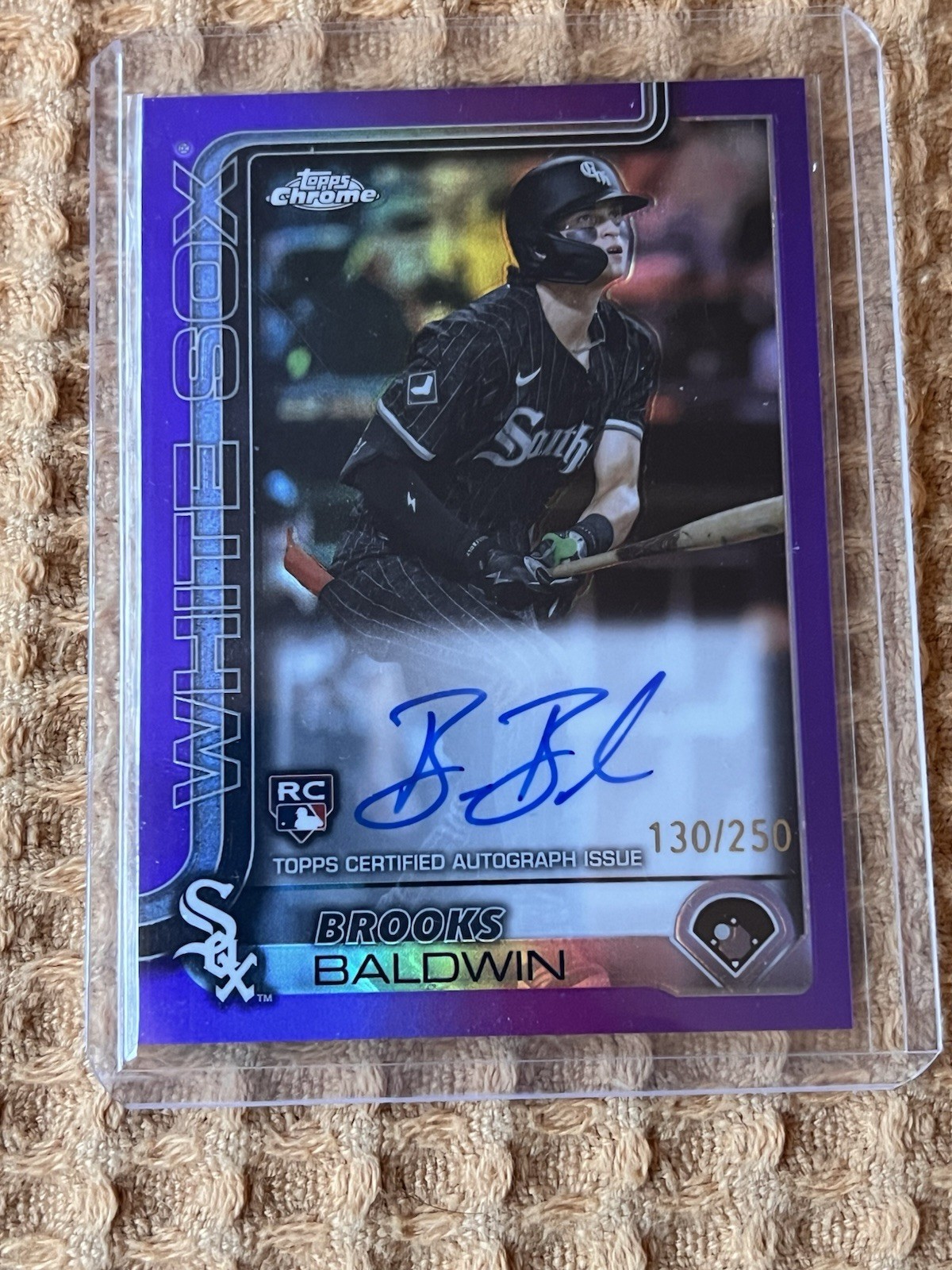 2025 Topps Chrome - Brooks Baldwin #RA-BB Purple Refractor /250 (AU, RC)