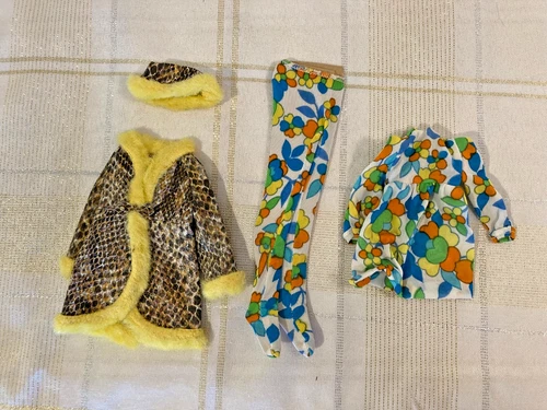2 Vintage 1960s Francie Barbie Partial Sets #1245 Snake Charmer #1239 Bloom Zoom