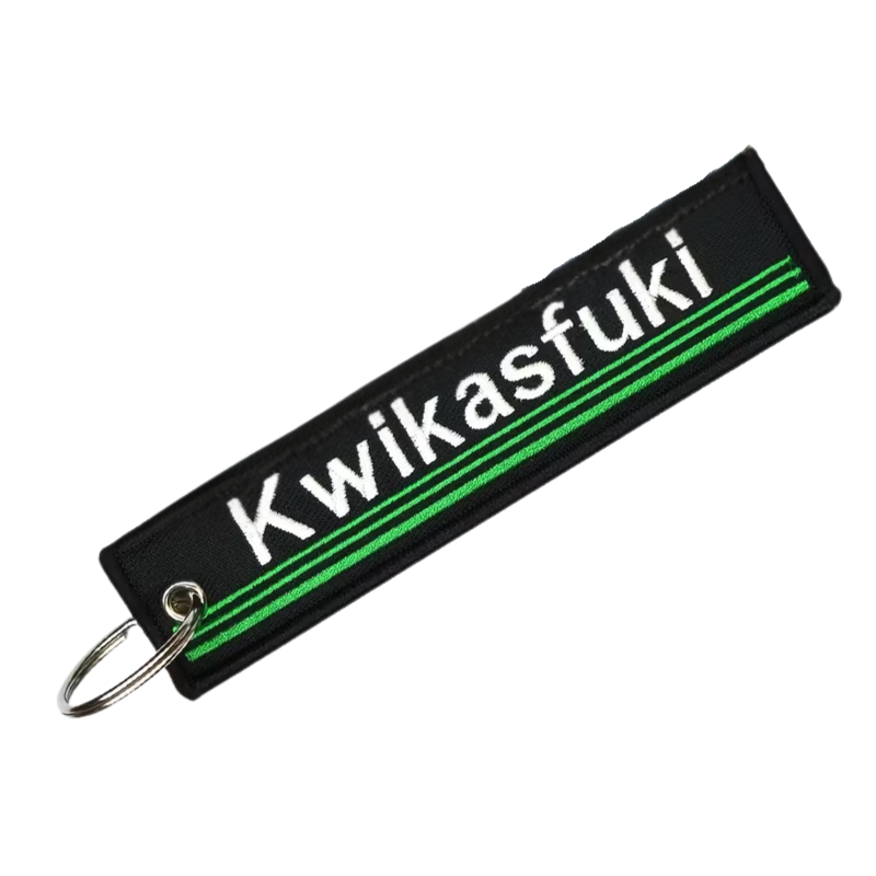 Kwikasfuki Keychain Key Ring Tag FOR Kawasaki Motorcycle Ninja ZX