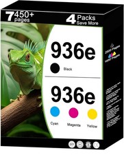 936e 936XL Ink Cartridges with New Chip for HP OfficeJet Pro 9125e 4 pack 2  