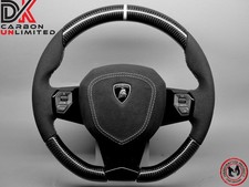Lamborghini Aventador Lp700 Lp750 White Ring Alcantara Carbon Steering Wheel V4