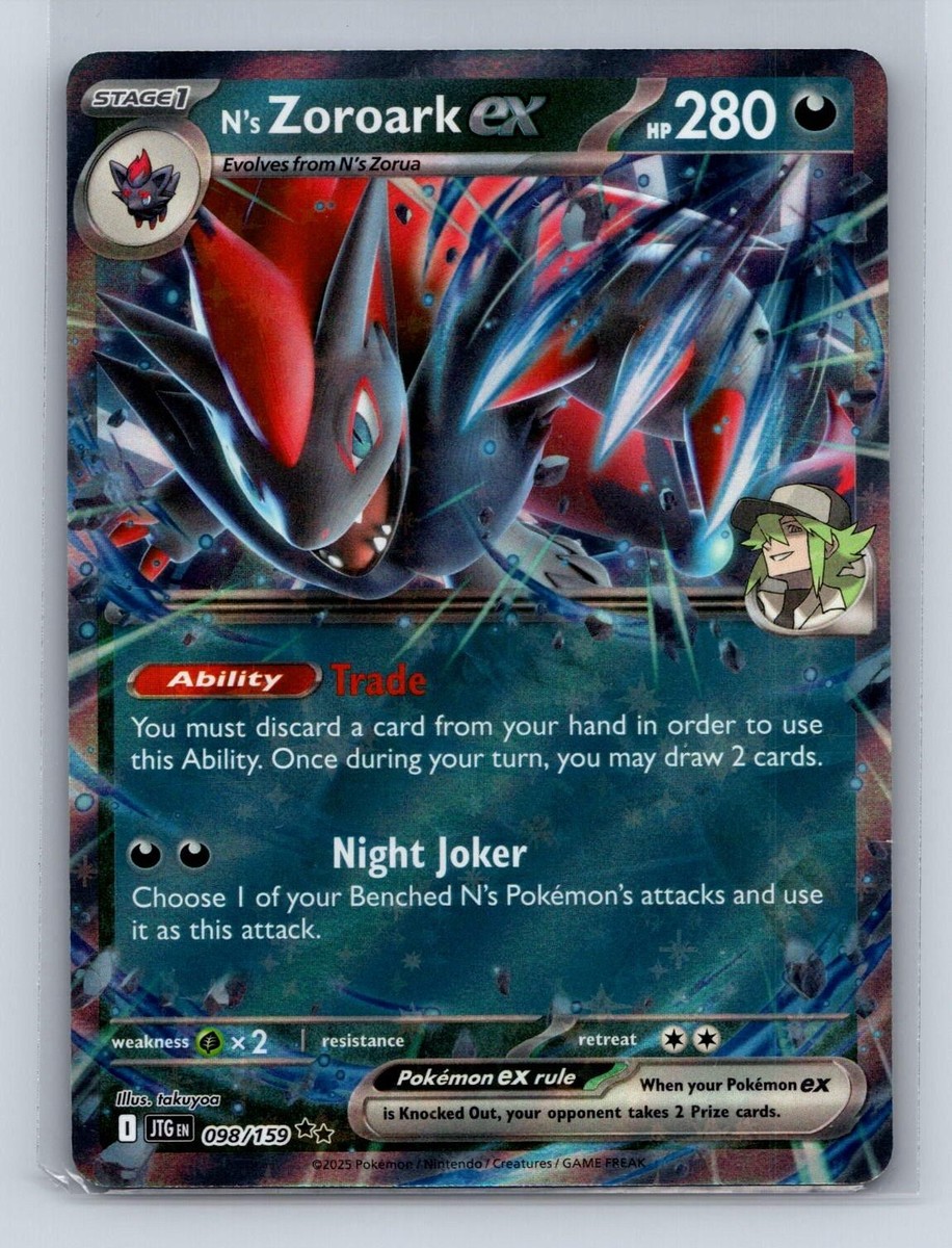 N'S ZOROARK EX 098/159 DOUBLE RARE JOURNEY TOGETHER POKEMON NM | eBay