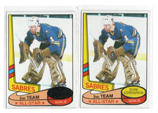 DON EDWARDS BUFFALO SABRES 1980-81 TOPPS VINTAGE 2X HOF LOT EX-NM