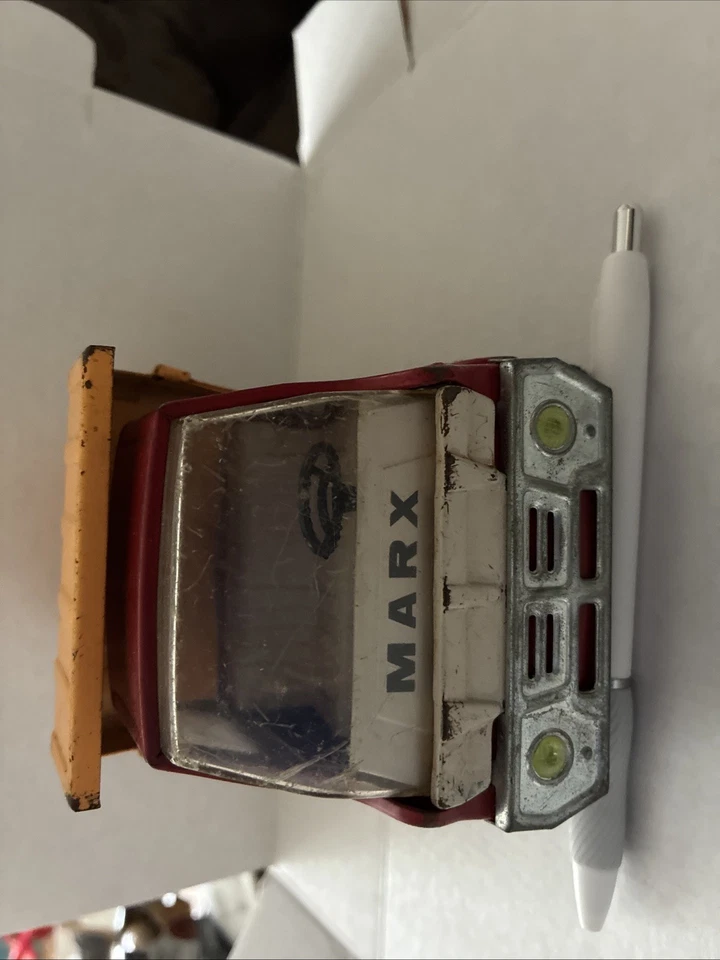 复古 Marx 红黄压钢自卸车 - Louis Marx & Company — 第 3/4 张图片