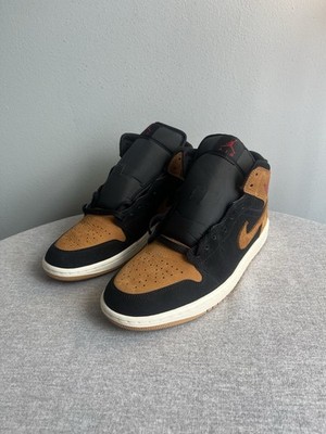 Nike Air Jordan 1 Mid SE Black Flax Varsity Red Men's Shoe Size 9.5 HV4091-002