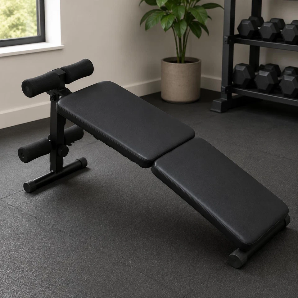 Banc de Redressements Assis Inclinable Incliné Banc de Musculation Pliable - Photo 3/4