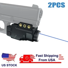 2 PCS 700 Lumens Blue Sight Beam Pistol Light Laser Combo Tactical Flashlight