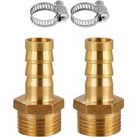 "2 StüCk 3/4 Zoll Messing SchlauchtüLle 3/4\" AG X 10Mm Schlauchverschraubung"