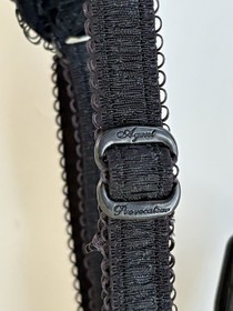 NWT Agent Provocateur RUDY Demi Cup Black Purple Bra 36A Boudoir Cutout Vamp