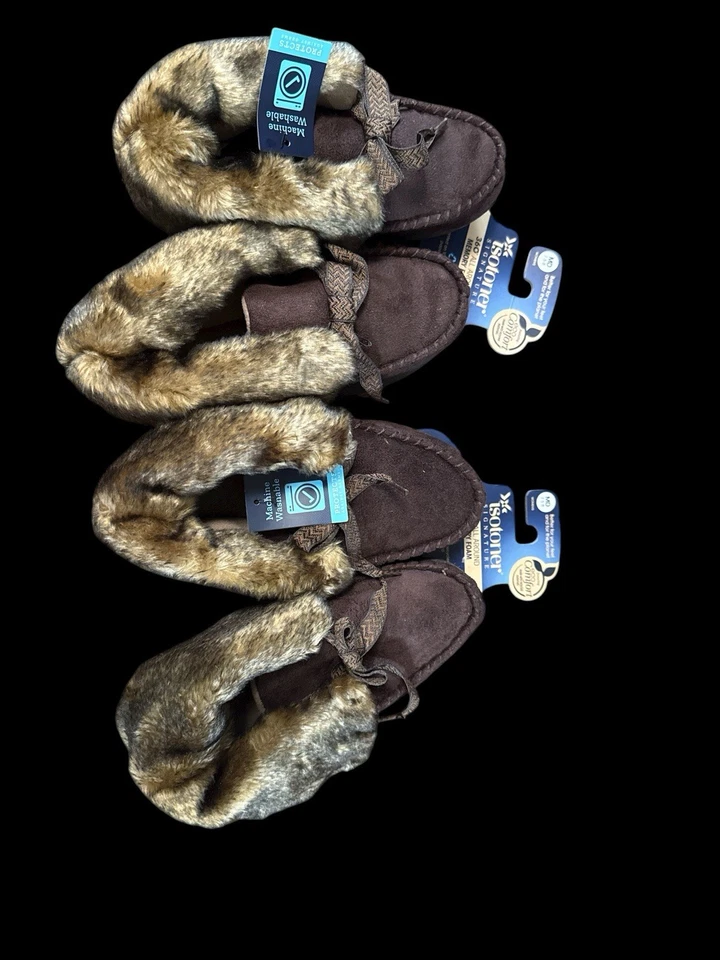 2 Zapatillas Isotoner Signature 360 All Around de espuma viscoelástica para mujer azules talla M 7,5-8 Foto 2 de 2