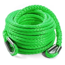  Winch Rope Extension, 3/8'' x 50ft Synthetic Winch 3/8 Inch x 50 Feet Green