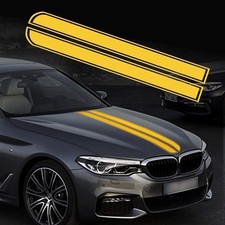 50.8"x 9.5" Car Hood Stripe Sticker Auto Racing Body Side Stripe Decal -Yellow