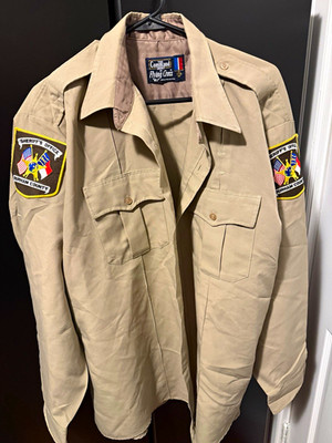 Vintage Durham County Sheriff Button Down Shirt Collectible 17-17.5 NEW