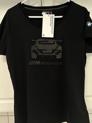 NWT BMW MOTORSPORT RACING CAR T SHIRT WOMENS XL BLACK