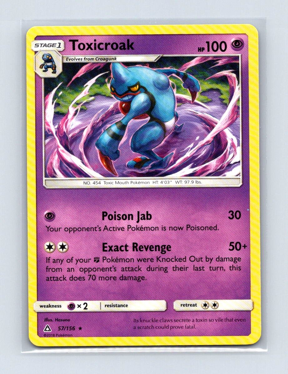Toxicroak 57/156 Rare Ultra Prism Pokemon Lightly Played