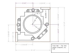 RetroArcade.us Track Ball 3 Inch Arcade Game Trackball Jamma Mame PCB Connector