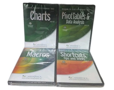 Careertracks 2010 Charts,Macros, Pivot Tables & Data Analysis, Shortcuts NEW 