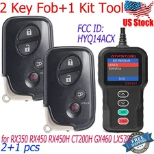 2 NEW SMART KEY PROXIMITY REMOTE FOB FOR 10-15 LEXUS RX350 450H GX CT HYQ14ACX
