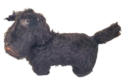 Antique Steiff Terrier Dog Mohair Wood Wool Swivel Head 12  As Found