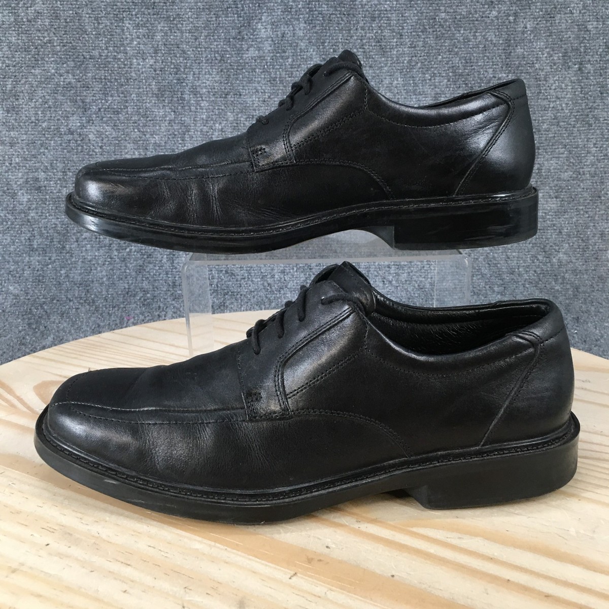 Bostonian Flexlite Ipswich Shoes Mens 10.5 Black Leather Moc 