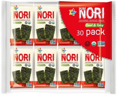 Organic Kimnori Seasoned Roasted Seaweed Snacks - 30 PK Sweet n' Spicy Kim Nori 