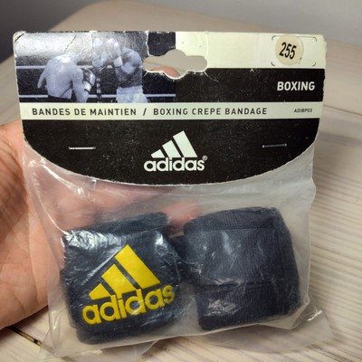 Nos Adidas Boxing Hand Weap Black With Yellow Logo