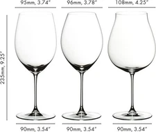 RIEDEL VERITAS RED WINE TASTING SET OF 3 ,5449/74