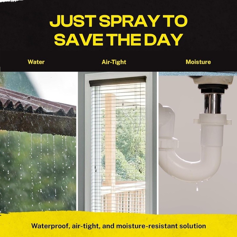 Waterproof Sealant Spray Clear Caulk Liquid Rubber Indoor Outdoor Repair New