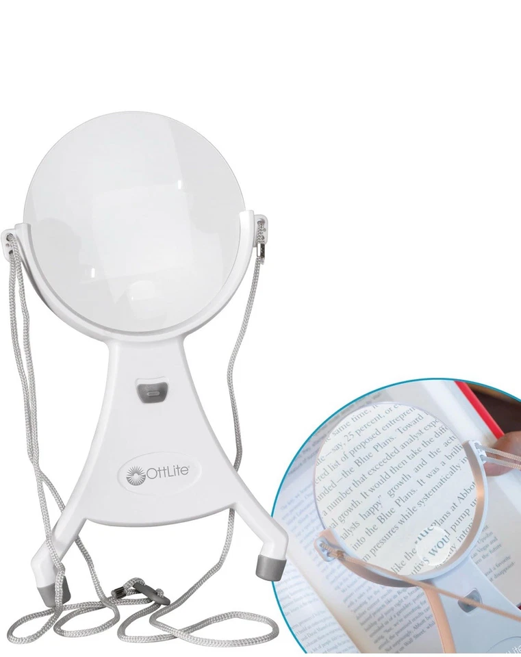 全新! Ottlite MAG 光学级放大镜 1.5x LED 照明 MG013HF — 第 2/4 张图片