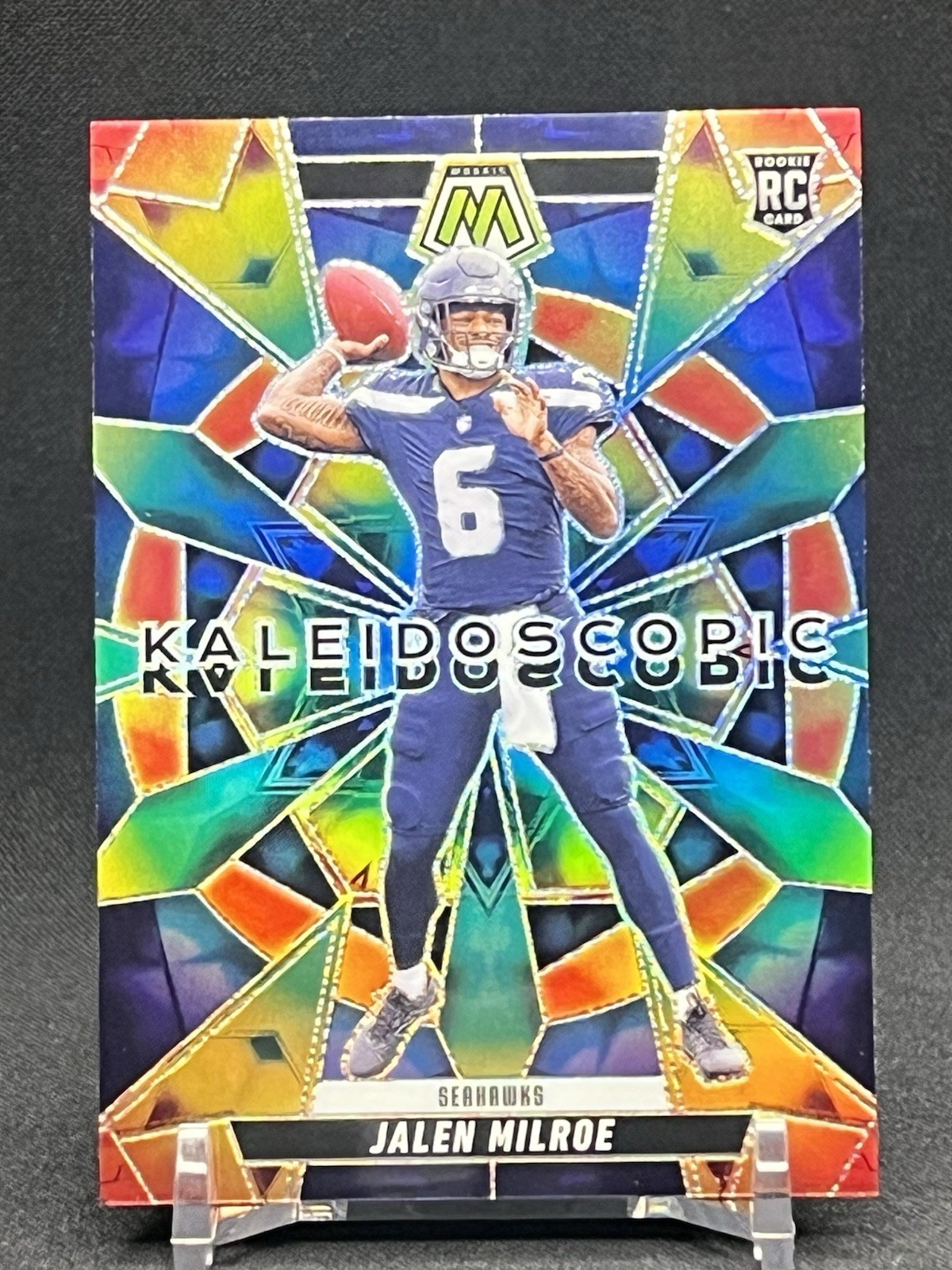 2025 Panini Mosaic Jalen Milroe RC Rookie Kaleidoscopic SSP Case Hit Seahawks#19