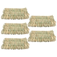5pcs Straw Bunny Mat Woven Bed Mat Small Animal Sleeping Mat for Guinea Pig