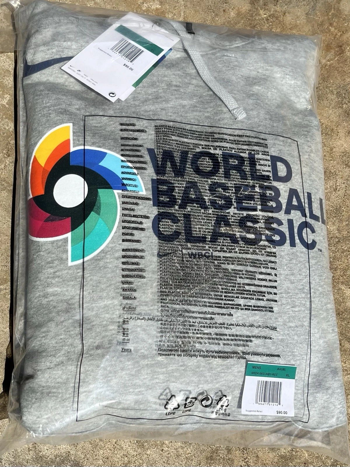 Nike World Baseball Classic Club Heather Gray Club Hoodie -NWT WBC 2026 MSRP $90