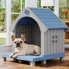 Fancyango Large Dog House Outdoor Indoor, Sturdy Plastic Waterproof Air Vents