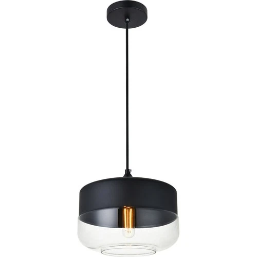 Living District LD2243BK Ashwell 1 Light 9.8 inch Black Pendant Ceiling Light - Picture 2 of 5