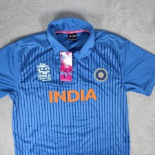 India Cricket Jersey Mens XL Blue ICC World T20 2016 Official Licensed Polo New