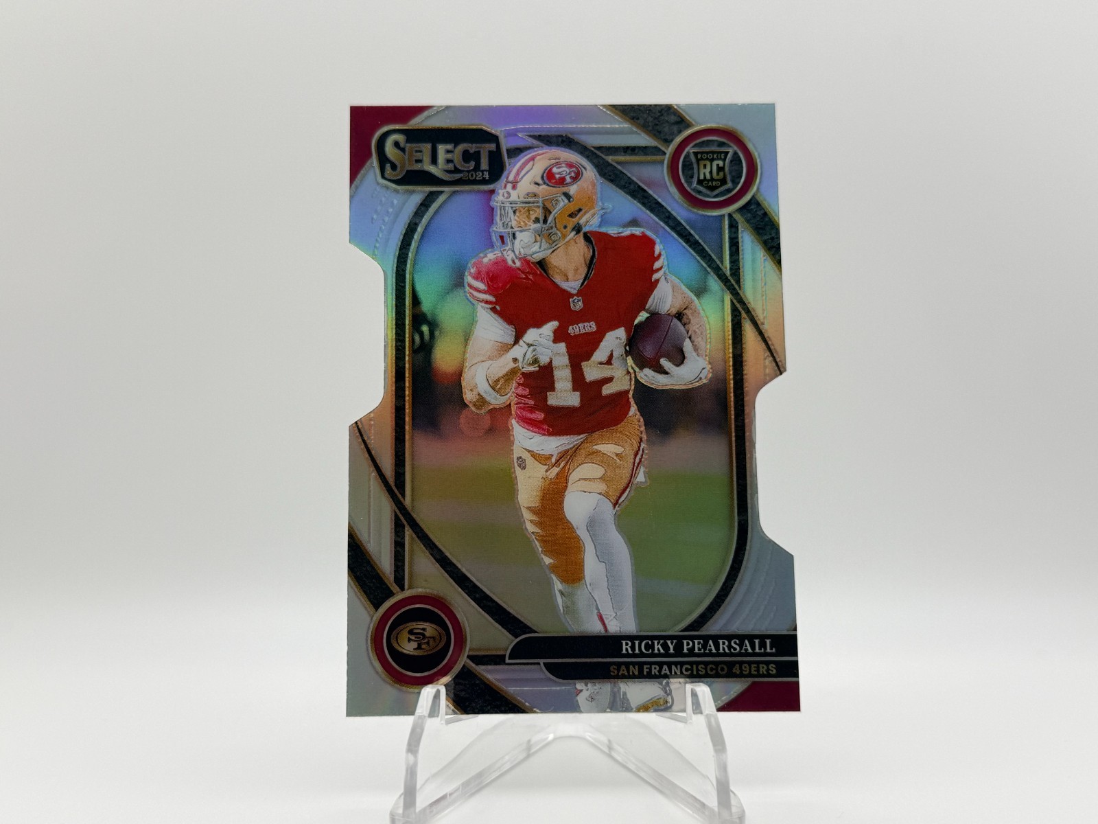 2024 Panini Select - Club Level Ricky Pearsall #285 Silver Prizm Die-Cut (RC)
