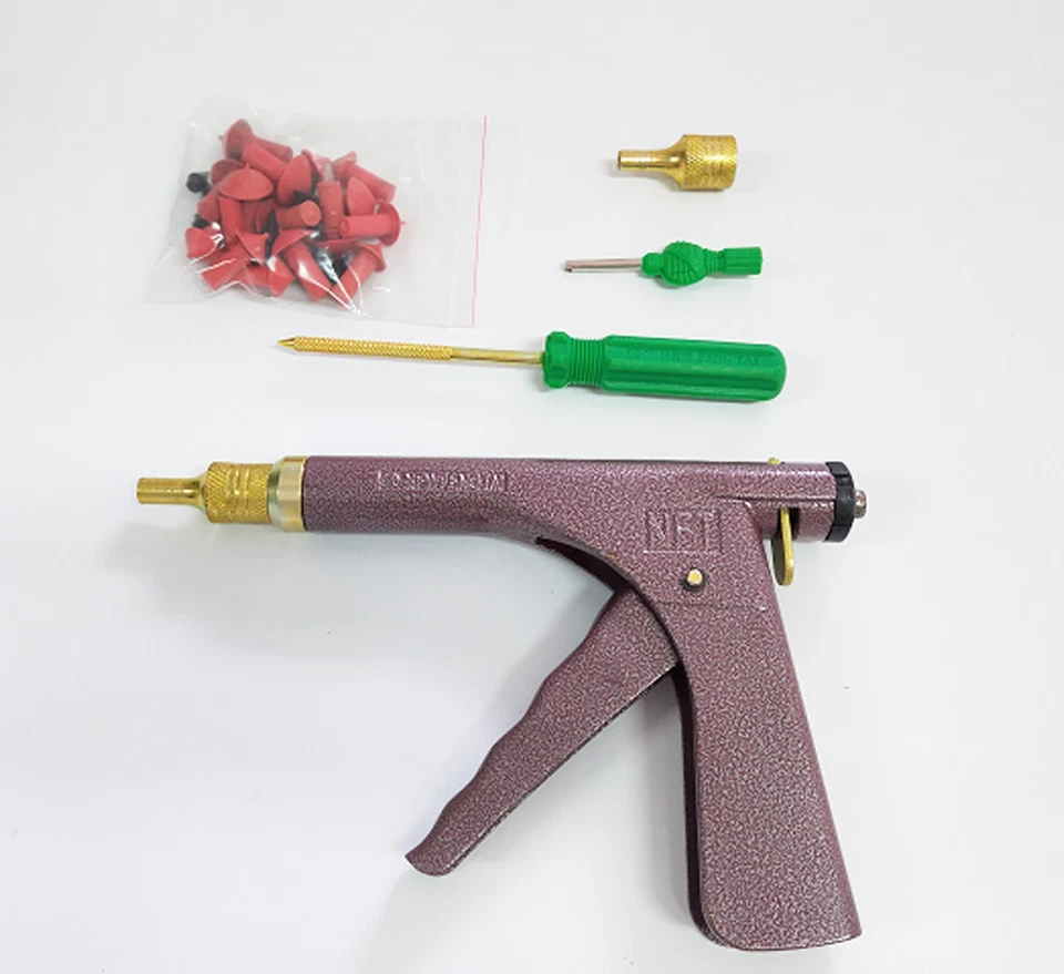 Motorcycle Mushroom Tire Plugger Tubeless Tyre Plug Gun Repair Kit Mushroom Plug - Image 3 of 4