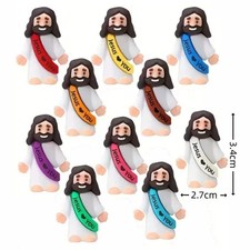 10 Little Jesus Figures Mini Figurines Lot Bulk Tiny Loves You Figure Vbs Bible