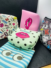 Small Fun Cute Toiletry Beach Bags for Makeup Items Beauty Organizer with Zipper