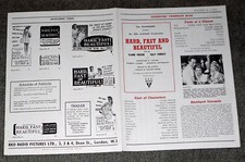 HARD, FAST AND BEAUTIFUL original 1951 TENNIS movie pressbook SALLY FORREST