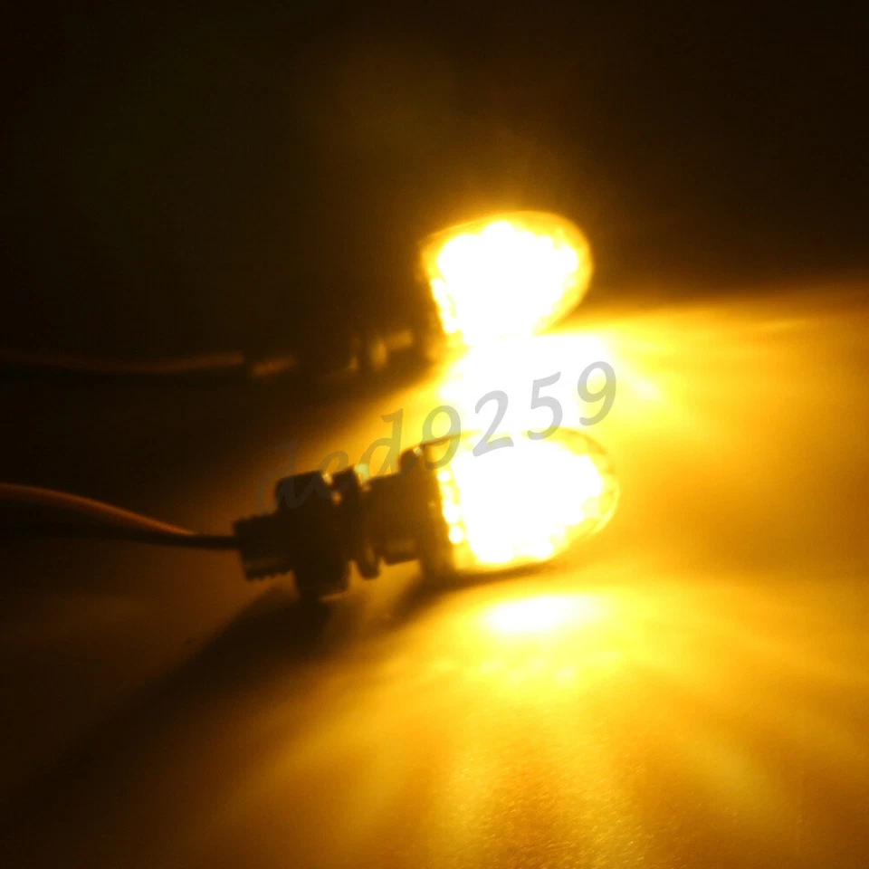 4x LED Blinker Motorrad Rauchglas Blinkleuchten Universal Vorn Hinten E-Geprüft - Bild 4 von 4