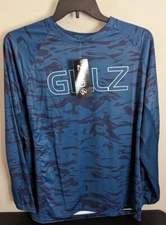 Gillz Mens LS UV Tournament Series V2 Blue Waterman Print LS Fishing Shirt Sz XL