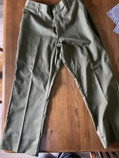 Boy Scouts of America Uniform Pants Mens Sz 32x27 Olive Green Flat Front Chino